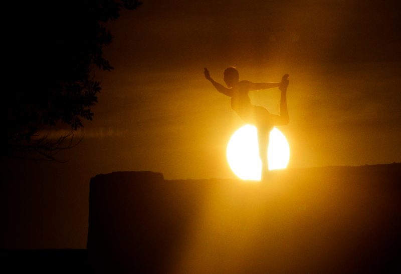 Yoga at sunset