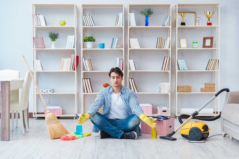 Find internal peace through cleaning meditation