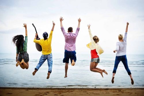Jumping at the ocean after finding the best therapist in san francisco