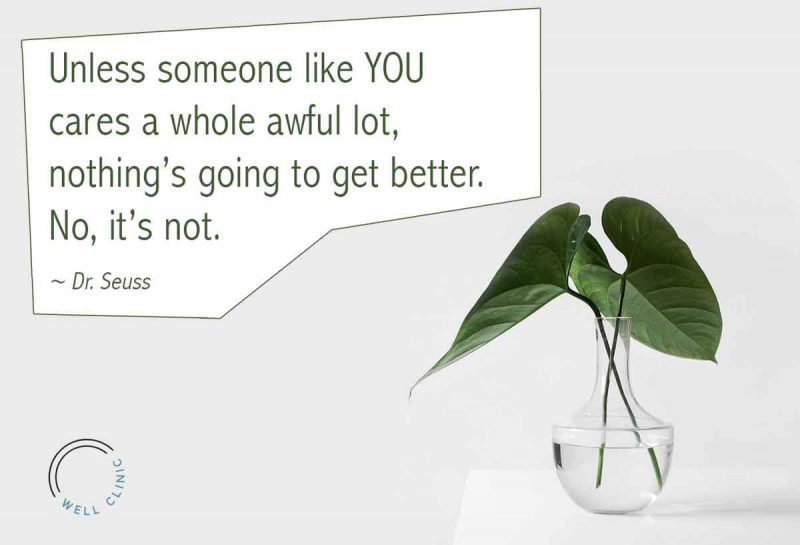 "Unless someone like you cares a whole awful lot, nothing is going to get better. No it's not" quote by Dr. Seuss