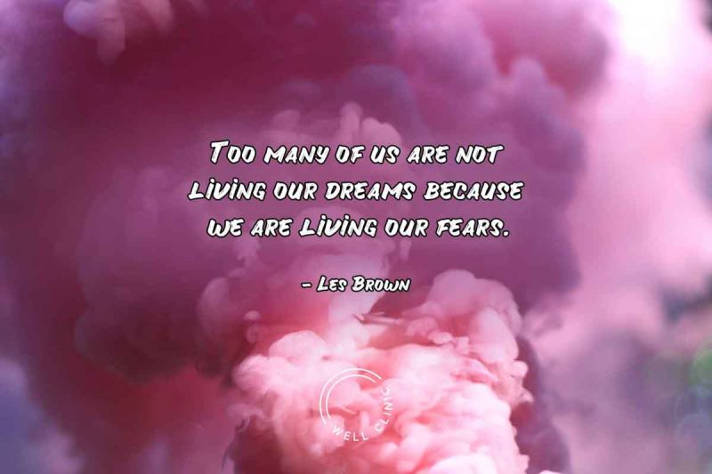 "we are living our fears" quote by Les Brown