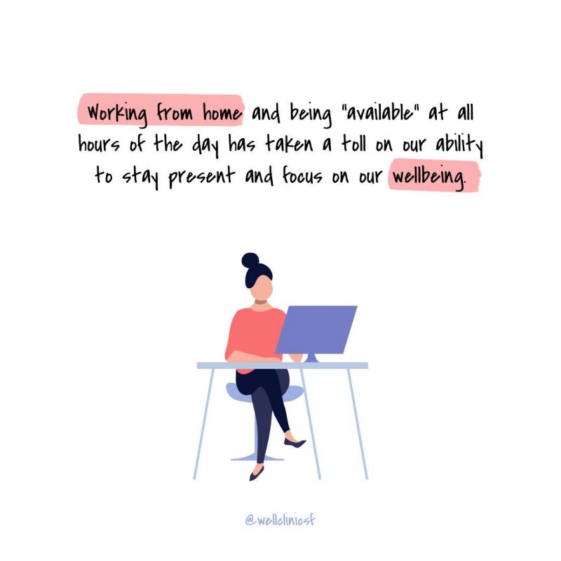 Body Image of a woman working from home for Blog Post '10 Daily Questions to Ask Yourself During a Global Pandemic'