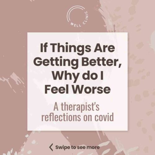 Things are getting better, why do I feel worse