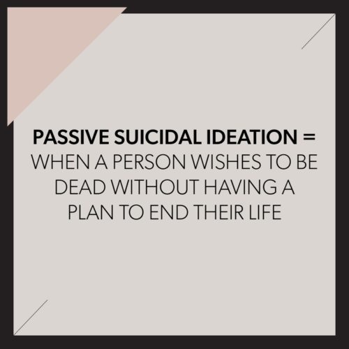 Passive Suicidal Ideation