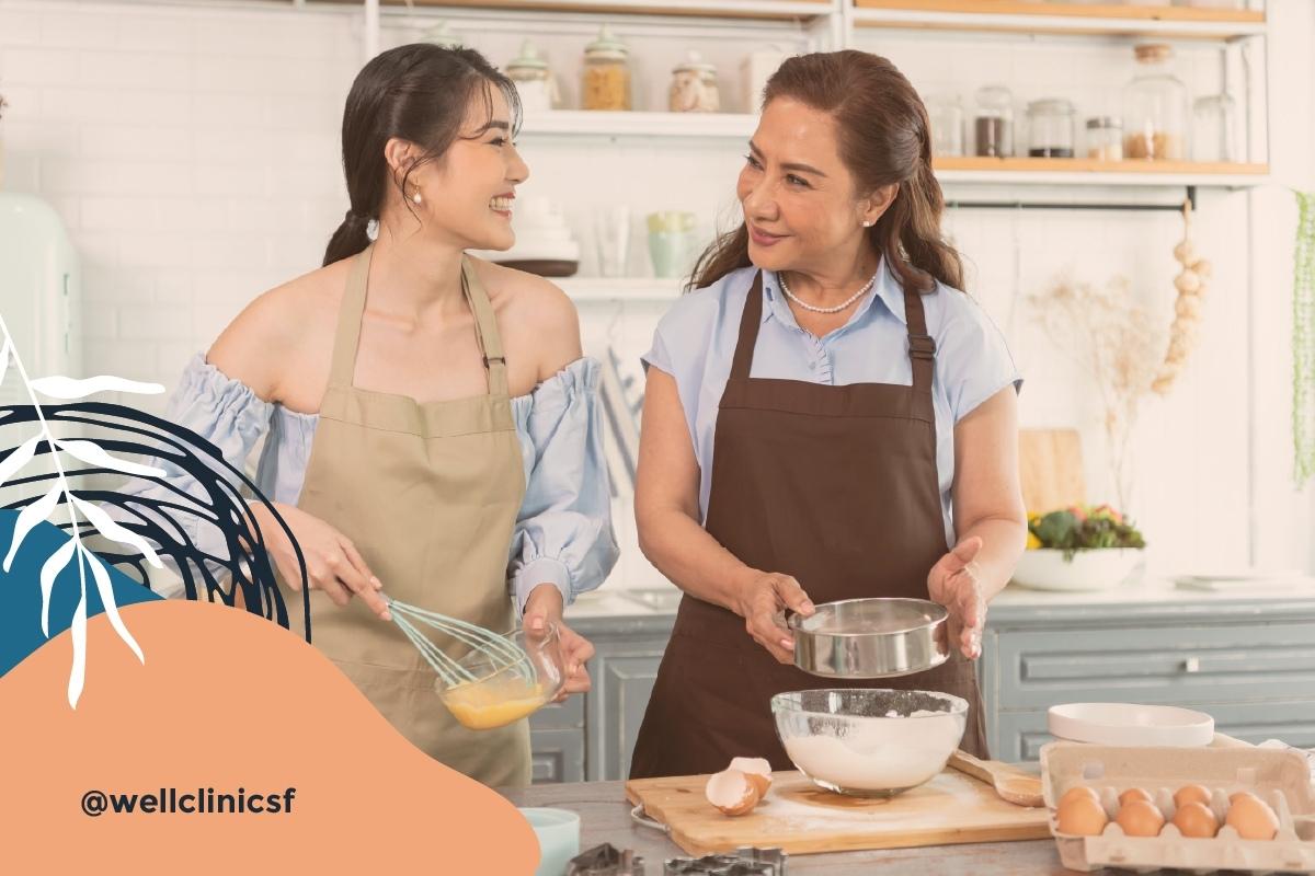 nourishment for the soul two women connecting and baking