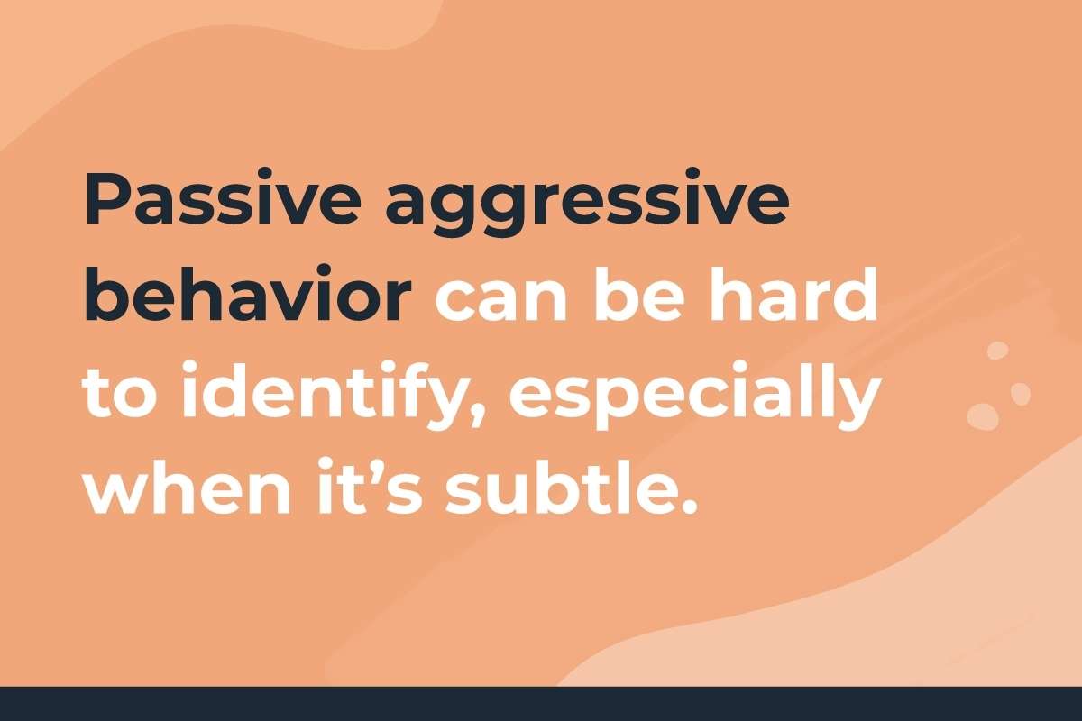 passive aggressive behavior 