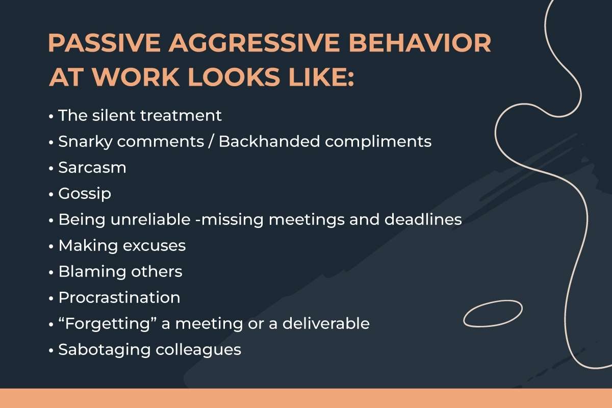 what does passive aggressive behavior look like